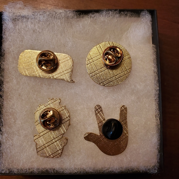 4 Gold Tone Enamel LGBT, K,Bye, Vibes and Cactus Pins - Picture 4 of 8